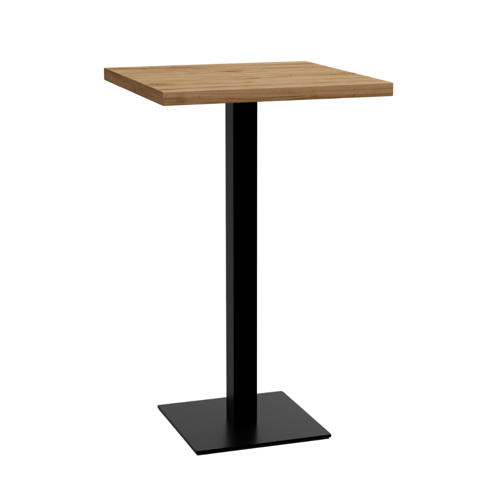 Masă de bar Gastro 60x60 cm | stejar Roma natural | cadru din fontă