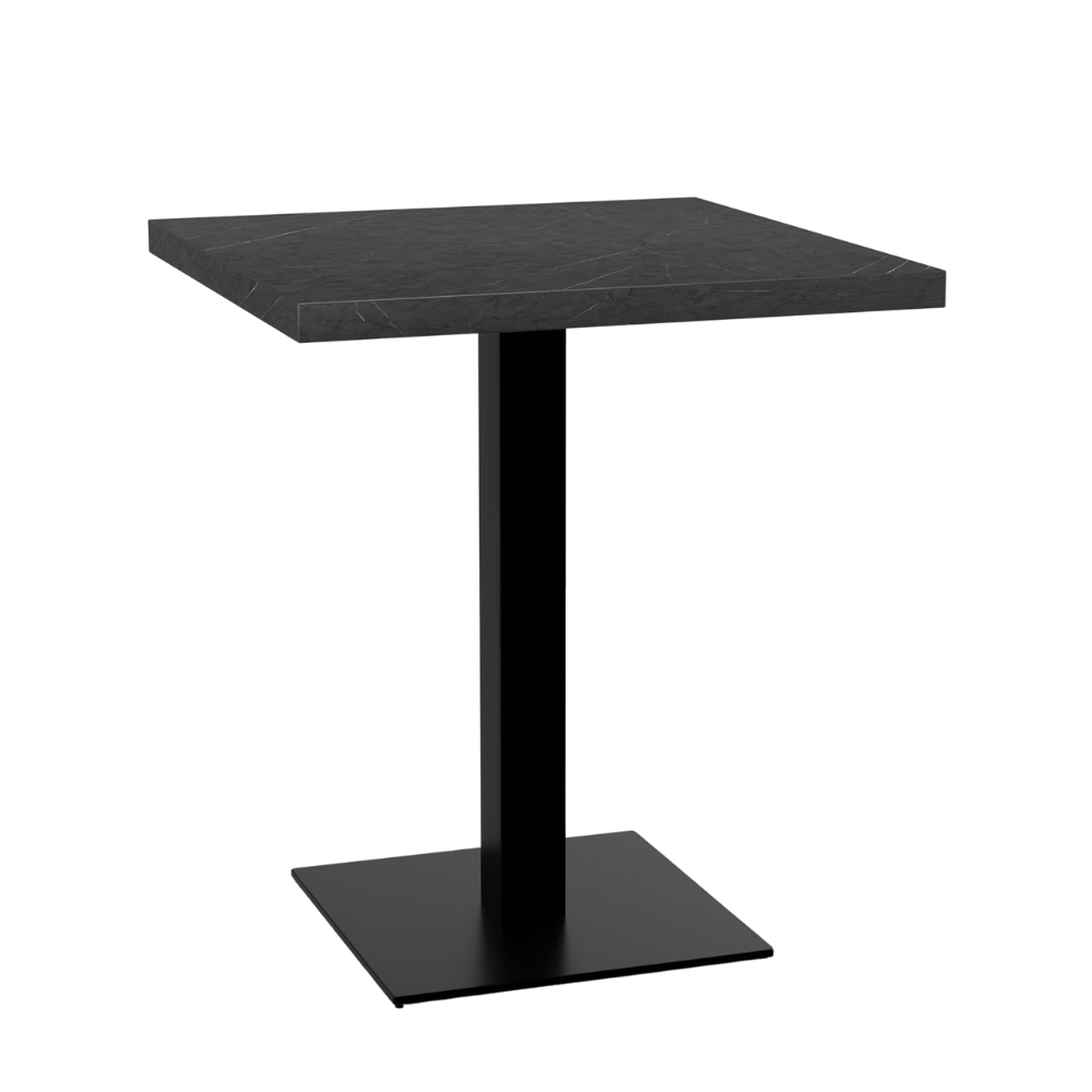 Masă bistro 60x60 cm | D4878 LV Marmură închisă | Cadru din fontă