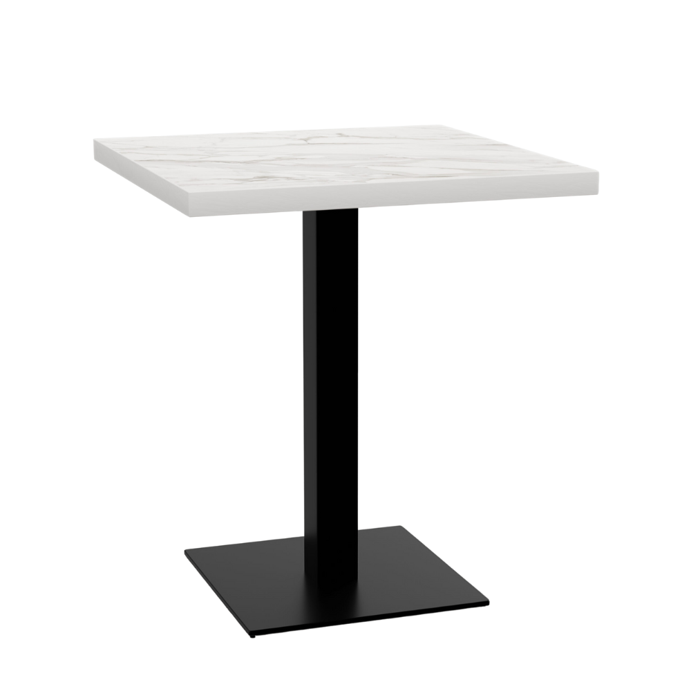 Masă bistro 80x80 cm | D4448 LV marmură albă | cadru din fontă