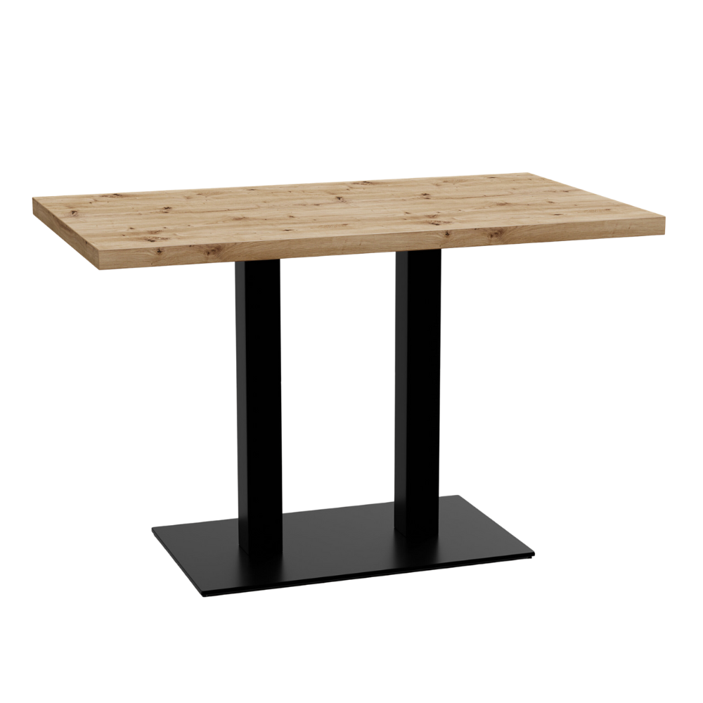 Masă bistro 110x60 cm | D4225 OV Stejar artizanal | cadru din fontă