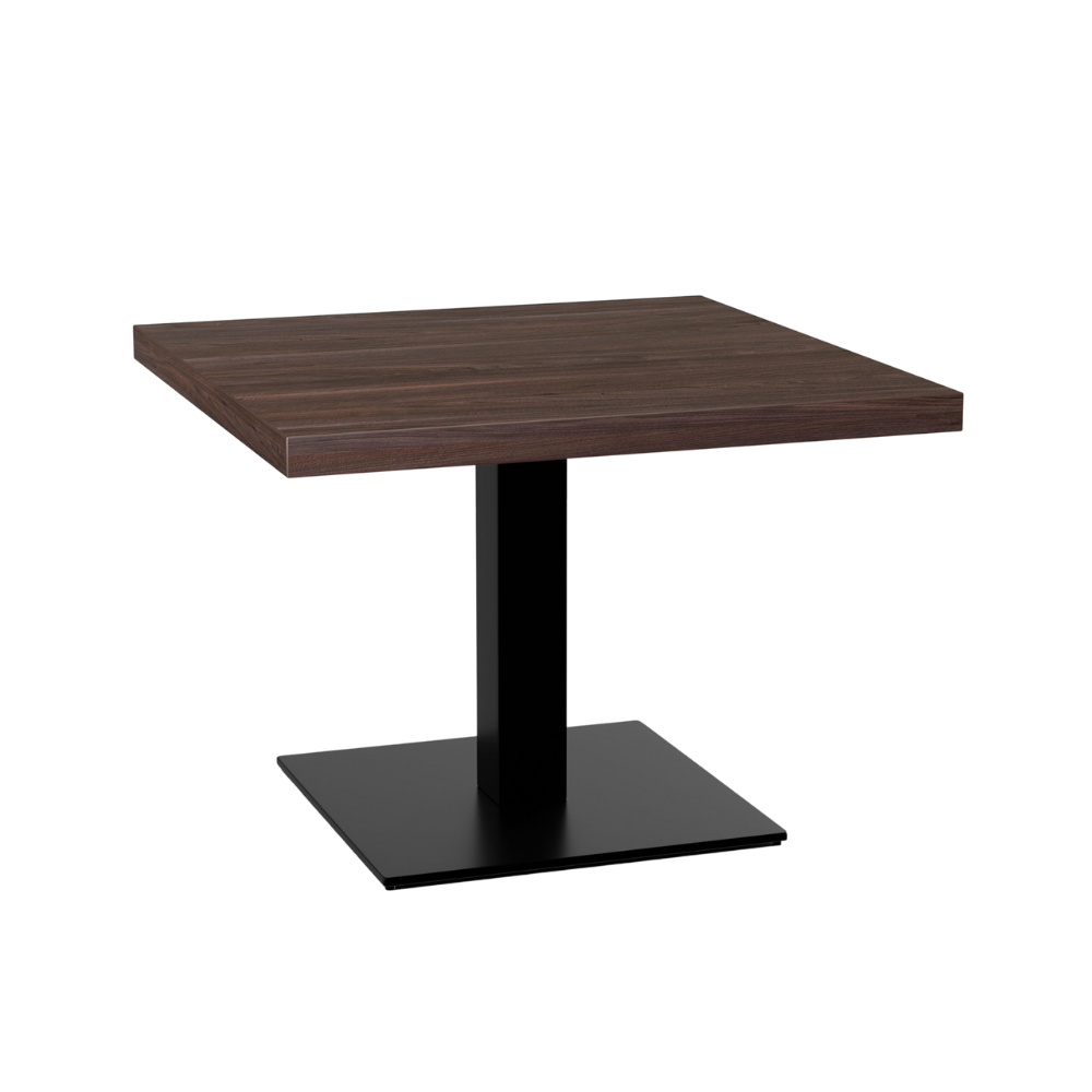 Masă Gastro Lounge 50x50 cm | D4409 OV nuc maro | cadru din fontă | înălțime 45 cm