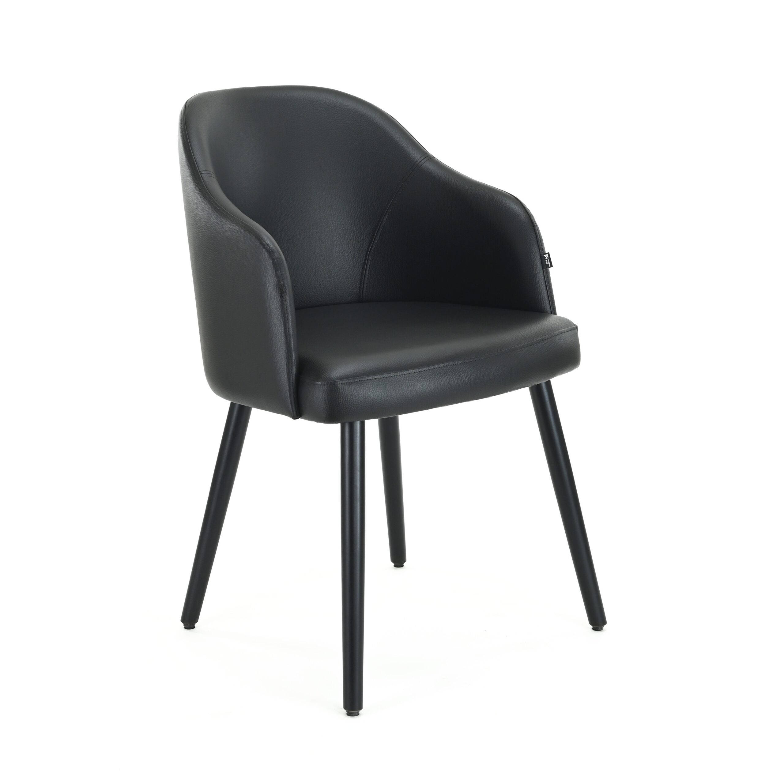 Claire-chair-imitație-piele-negru-1