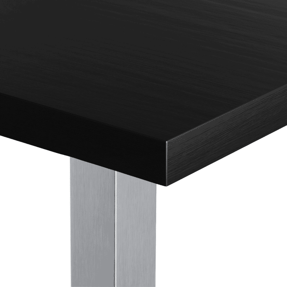 Masă de bar Gastro 110x60 cm | aspect lemn închis | cadru din oțel inoxidabil - imagine 3
