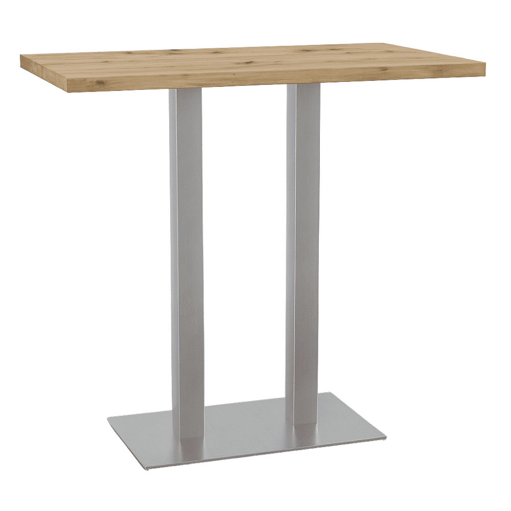 Masă de bar Gastro 110x60 cm | stejar Artisan | cadru din oțel inoxidabil