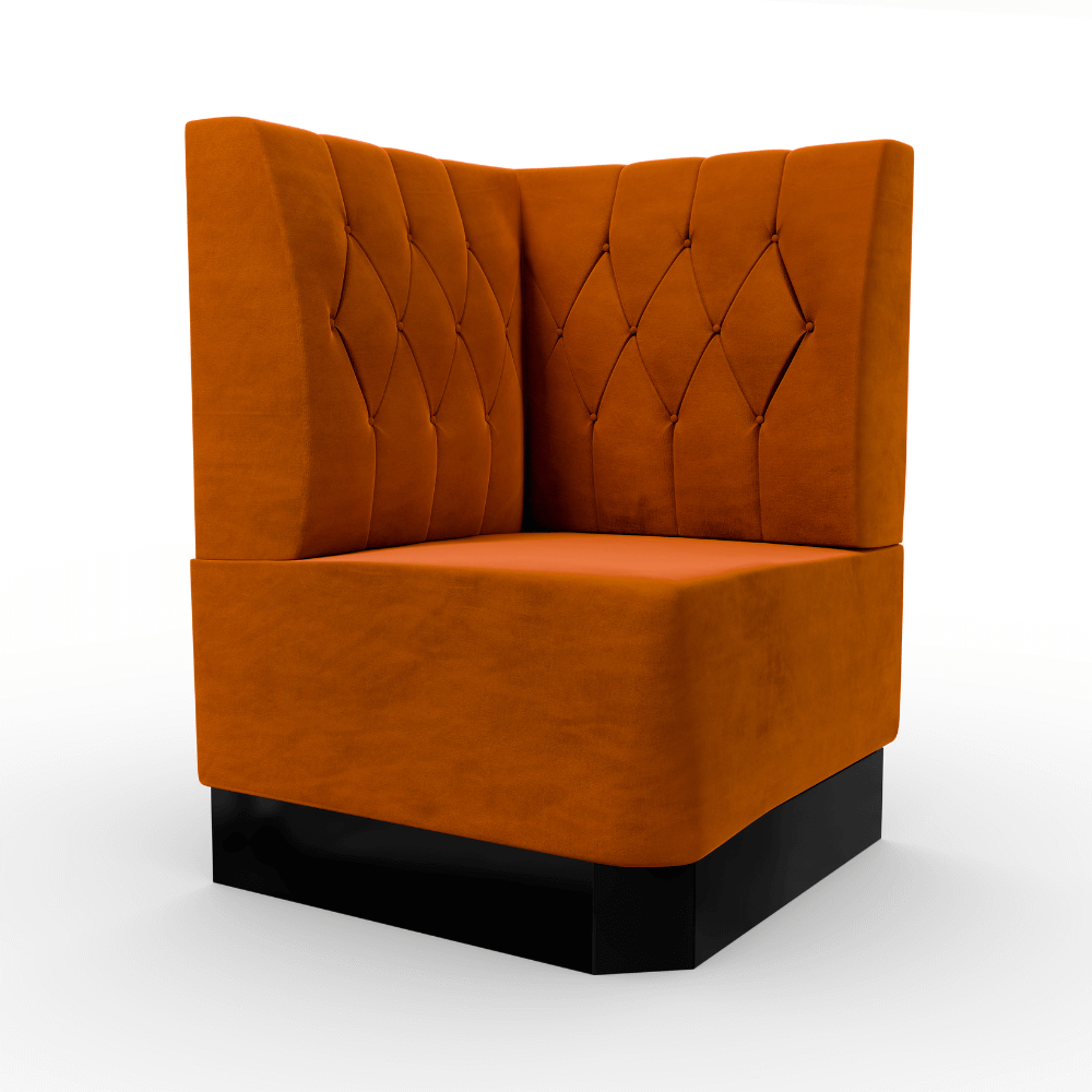 Amsterdam Samtstoff Diamant Ecke orange
