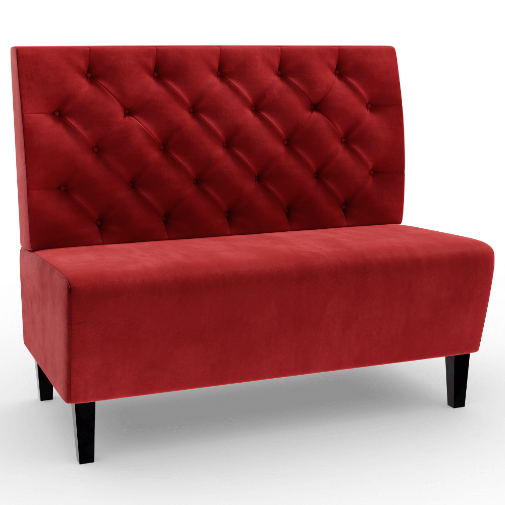 Paris Samtstoff Chesterfield rot