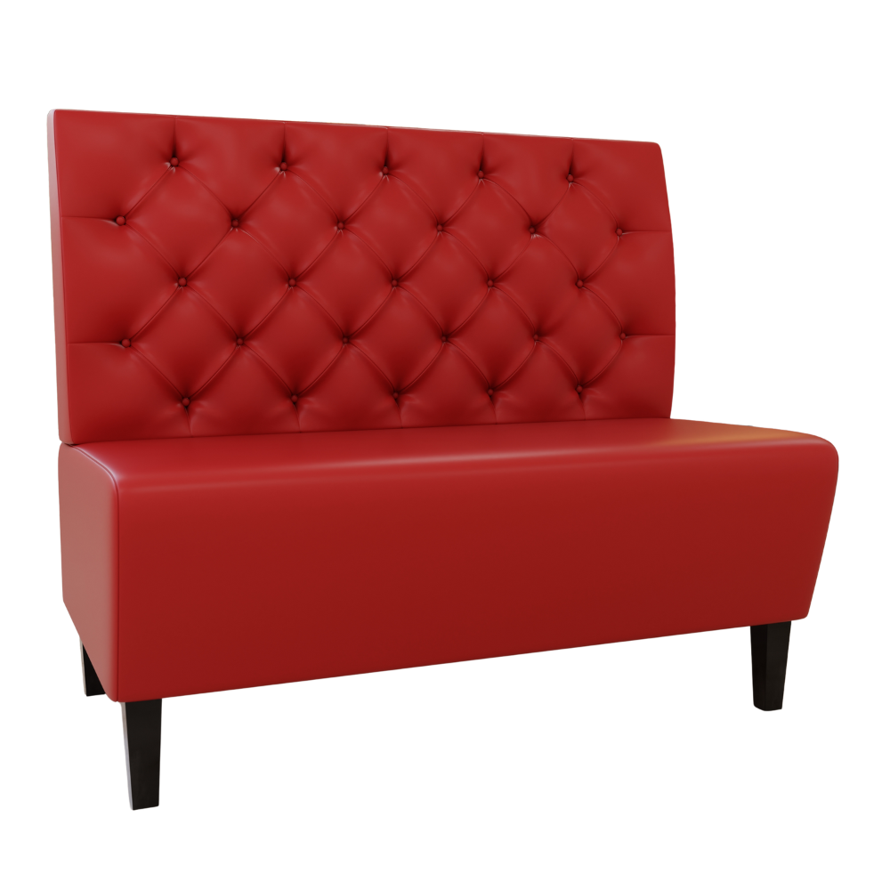 Paris Kunstleder Chesterfield rot